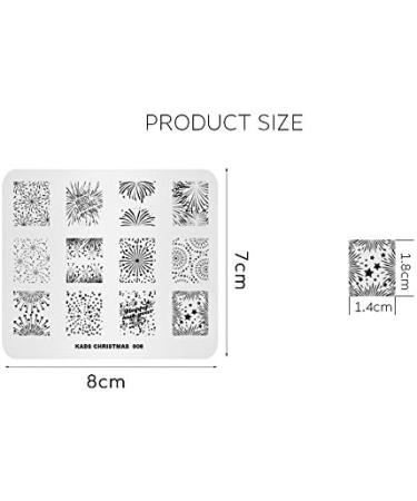 Christmas & New Year Fireworks Nail Art Stamping Plate - DIY Manicure Print Tool - Buy Online on SooperMarket.com