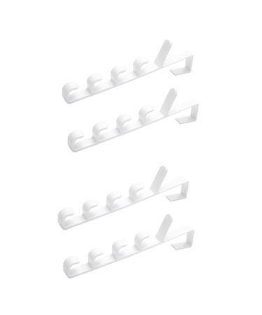 Cabilock 4 Pcs Towel Hooks Hanging Rack Multifunction Door Hanger 2pcsx2pcs Whitex2pcs