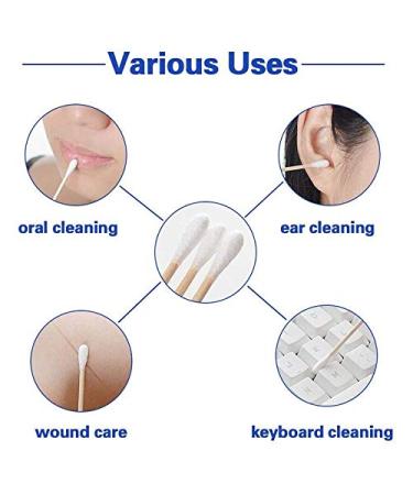 100 Sanitary Napkins & Wooden Double Head Makeup Remover Cotton Swabs - Eco-Friendly Soft & Great for Travel | International Shipping - Buy Online on SooperMarket.com