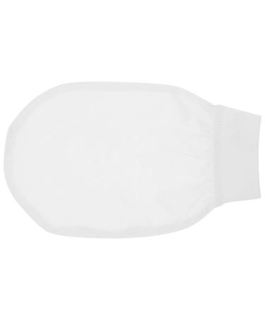 NOLITOY Exfoliating Gloves Bath Loofah Gloves Body Scrub Wash Mitts Skin Massage Sponge Towel Deep Cleansing Dead Skin Brush Scrubber for Bath Shower White