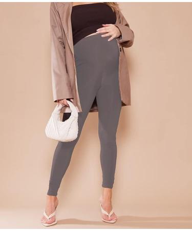 SHADOW DANCE UK Maternity Over Bump Leggings - 10 Light Grey | Pregnancy Baby Tights Support - Buy Online on SooperMarket.com