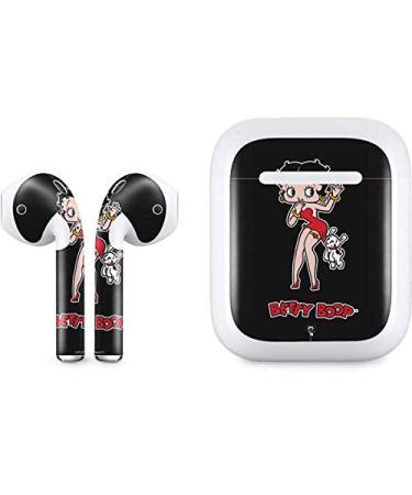 Skinit Decal Audio Skin Compatible with Apple AirPods with Lightning Charging Case - Officially Licensed Betty Boop Betty Boop & Puppy Design
