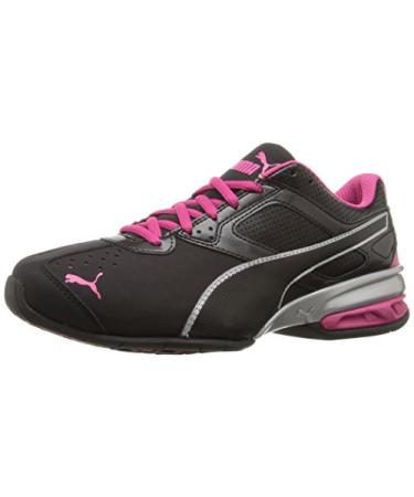 PUMA Women's Tazon 6 WN's FM Cross-Trainer Shoe 7 Black/Silver/Beetroot Purple