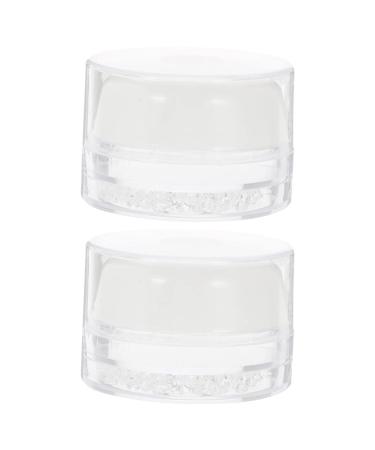 French silicone-nail stamp: 2 pieces clear silicone stamping jelly with cap DIY French tip nail art stamping tool for home nail salon white