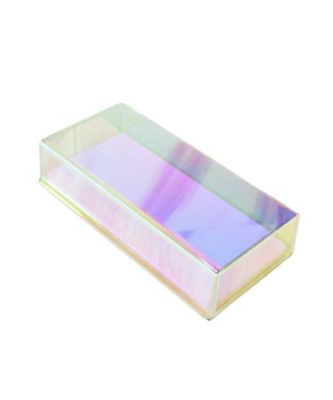 Grafting False Eyelash Acrylic Extension Pallet Organizer  Eyelash Extension Glue Tweezers Plate Makeup Palette  Dustproof Storage Box Display Training Tools Salon (Dazzling S with cover)