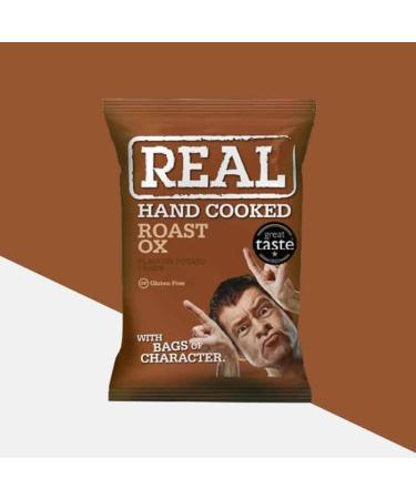 Gharana Swaad ka Khazaana Real Hand Cooked Roast Ox Crisps 35gm (Pack of 24) | Delicious Potato Chips | Hand Cooked Roast | Gluten Free | No Artificial Additives 35.00 g (Pack of 24) - Buy Online on SooperMarket.com