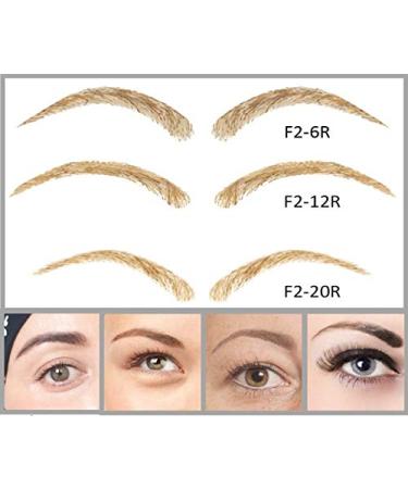 Shop Handmade Semi-Permanent Human Hair Eyebrows - Easy Stick-On Application (F2-6R) | International Shipping Available - Buy Online on SooperMarket.com