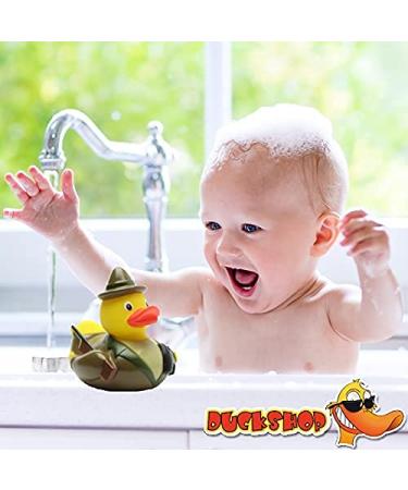 Funny Squeaky Bathing Duck - Hunter Duck Toy with Rifle & Horn - Perfect Gift for Hunters | Duckshop - Buy Online on SooperMarket.com