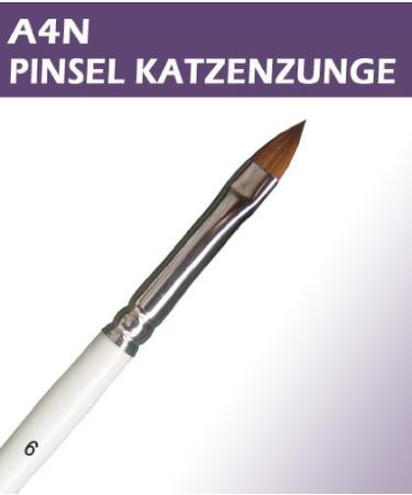 Gel brush cat tongue size.6 real hair brush red marten perfect for the gel structure on the fingernail modeling flat light spitzer gel brushes