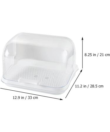 Kitchen Tableware Storage Box with Transparent Lid - White Organizer for Cups, Dinnerware, and Infant Home Essentials - Buy Online on SooperMarket.com