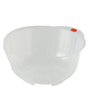 Japanese Rice Washing Bowl with Side and Bottom Drainers (10")