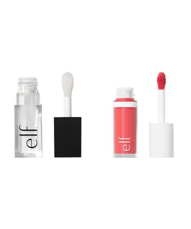 e.l.f. Glow Reviver Lip Oil Nourishing Tinted Lip Oil For A High-shine Finish & Camo Liquid Blush Long-Lasting Liquid Blush For High-Pigment Colour Creates A Soft