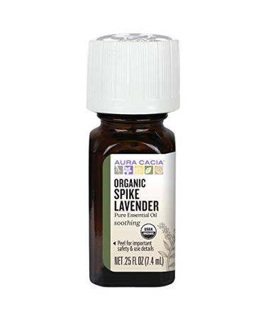 Aura Cacia Organic Essential Oil, Lavender Spike, 0.25 Fluid Ounce