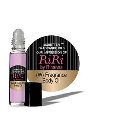 Mobetter Fragrance Oils' Our Impression of RiRi (W) Women Perfume Body Oil vanilla fruity sweet tropical rum powdery white floral woody fresh citrus 0.33 Fl Oz (Pack of 1)
