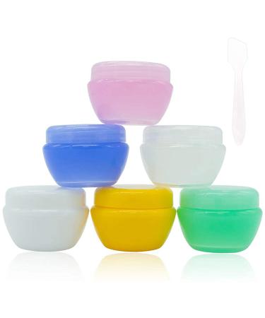 6 pieces refillable travel bottle Cosmetics container 20 g Small spout-safe plastic glasses TSA-enclosed environment perfect for letters' samples
