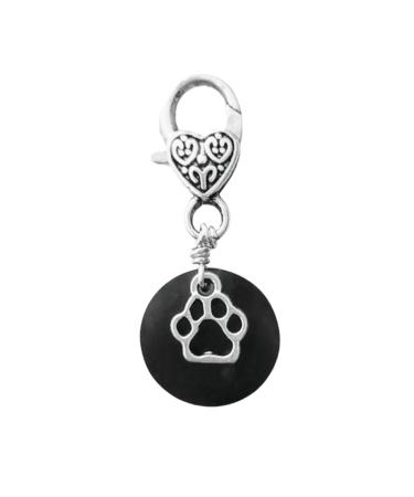 Shungite Pet Collar Charm - Natural Protection for Dogs Cats Durable Black Crystal Stone Backpack Tote Key Chain Small/Medium