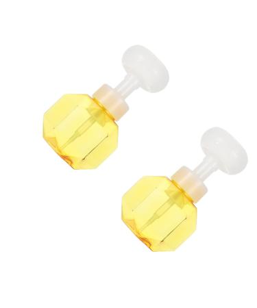 Fomiyes 4 pieces of flower bubble bottle Mini-plastful mini plastic container Transparent container Face foam maker maker Handleer foam-soap dispenser top 9.7x9.7x16.3cmx2pcs yellow 2stkx2stk
