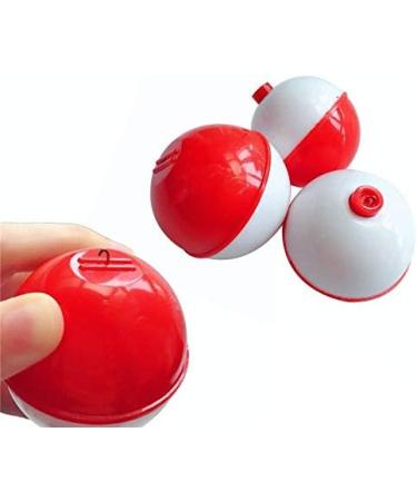 50Pcs 1 Inch Red and White Snap-on Round Fishing Bobbers for Fishing - Hard ABS Bobber Floats - Bobs Fishing Party Decorations - Buy Online on SooperMarket.com