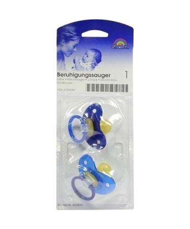 Pacifier Cherry Lat.0-6 M.bicol.blue 2 pcs