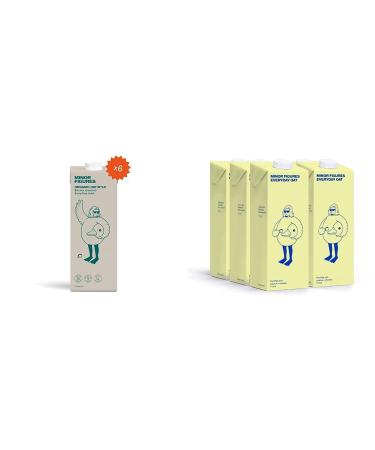 Minor Figures Barista Organic Oat Milk Made in The UK (No Added Sugar/Non Dairy Milk/Vegan & Everyday Oat Milk with Calcium and Vitamins 1 Litre x 6 Cartons