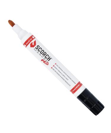Scorch Marker Woodburning Pen Tool with Foam Tip and Brush, Non-Toxic Marker for Burning Wood, Chemical Wood Burner Set, Do-it-Yourself Kit for Arts and Crafts 1 Pack