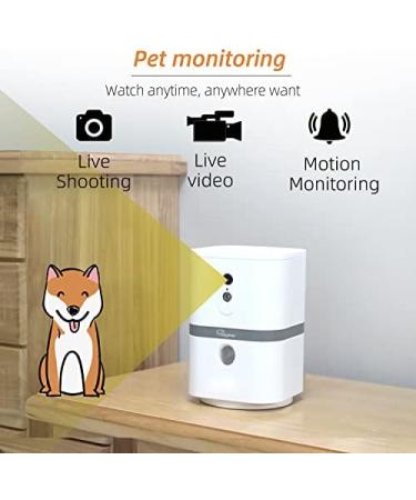 SKYMEE Petalk AI II Dog Camera Automatic Treat Dispenser 5G WiFi Full HD Pet Camera with 180 Pan Full-Room View Night Vision Two Way Audio for Dogs and Cats Compatible with Alexa (Support 5G WiFi) - Buy Online on SooperMarket.com