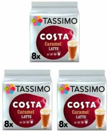 Tassimo Compatible Costa Latte Caramel Coffee Pods 16 discs - (Pack of 3 Total 48 discs 24 Drinks) - Buy Online on SooperMarket.com