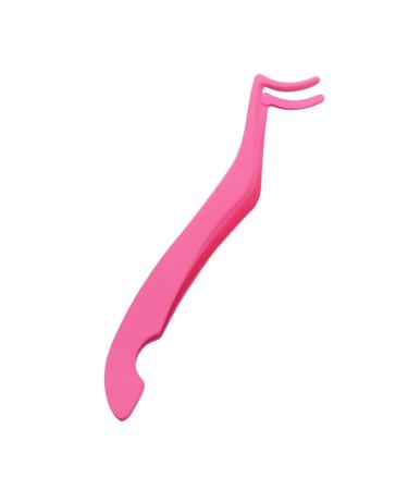 Hair Removal Tweezers False eyelash tweezers false eyelash therapeutic instrument eyelash lengthening curling forceps auxiliary clamp cosmetic forceps tool(Color:Pink)