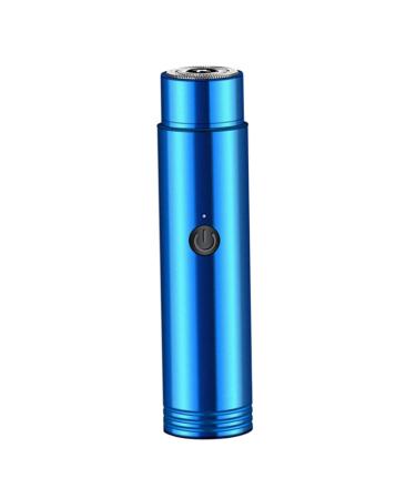 Mini Electric Shaver Men Portable Shaver USB Rechargeable Razor Wet & Dry Use Rotary Electric Shaver for Travel Blue