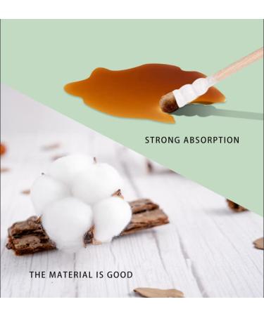 Organic Cotton Swabs with Wooden Sticks 200 Pcs Pack - Biodegradable Bamboo Spiral Head Qtips for Ears and Makeup - Buy Online on SooperMarket.com