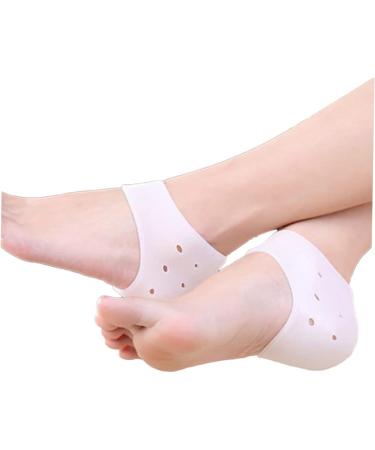 minkissy 3 Pairs Silicone Socks for Dry feet Silicone Heel Sleeves Sock Heel Protectors high Heel Sleeve Shoe Filler Foot moisturizing Socks Heel Support Foot Socks Comfortable White - Buy Online on SooperMarket.com