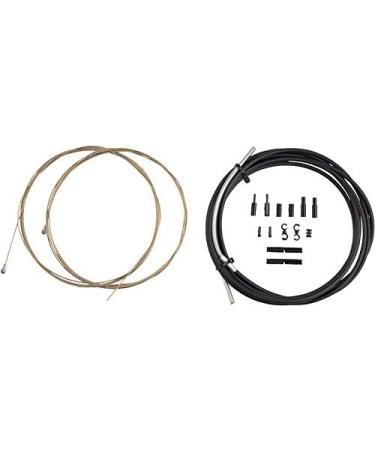 Jagwire Road Pro Brake DIY Cable Kit | Polished Stainless Steel Cables | SRAM/Shimano Compatible | 10 Color Options | Stealth Black - Buy Online on SooperMarket.com