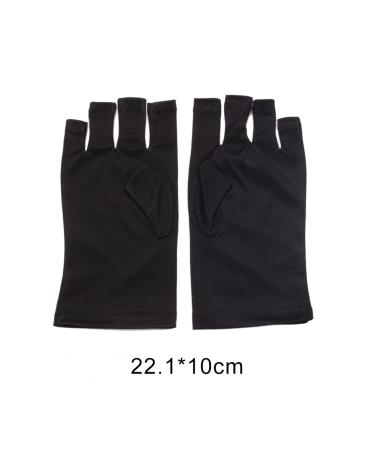 UV Shield Gloves for Nail Art | Anti-UV Fingerless Gel Manicure Gloves - Protect Hands from LED Lamps - Buy Online on SooperMarket.com