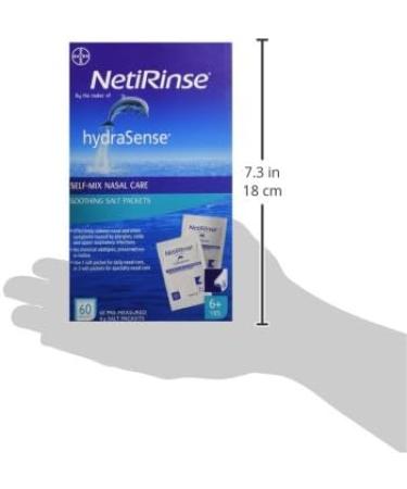 hydraSense NetiRinse Refill Salt Packets Universal Pre-Measured Self-Mix Packets Reduces and Relieves Nasal Cold Symptoms 60 Count - Buy Online on SooperMarket.com