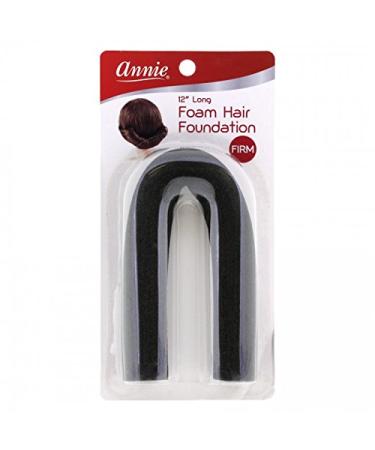ANNIE 12" FOAM HAIR FOUNDATION WITH WIRE BLACK #3284 FIRM HOLDER