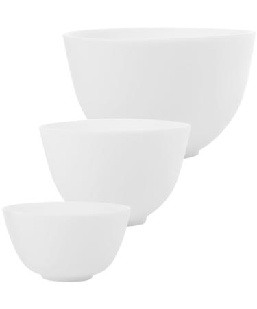 Large Silicone Bowls White Silicone Face Mask Mixing Bowl Set Facial Bowls Silicone Bowls For Facial Mask Diy Mud Mask Esthetician Supplies 3 Size