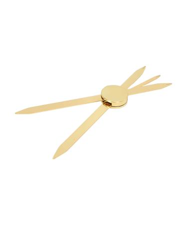 Eyebrow Ruler Adjustable Accurate Positioning Stainless Steel Material Gold Design Brow Measuring Tool Stainless Steel Fabric the Eyebrow Ruler Is Made Simple Convenient to Use i