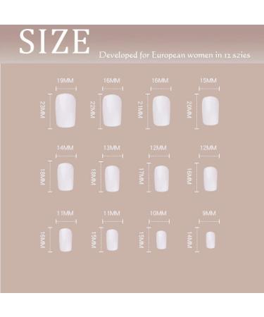 Sethexy Short Square False Nails - 24pcs French Press-On Acrylic Nails with White Pearls for Women & Girls - International Shipping Available - Buy Online on SooperMarket.com
