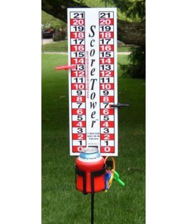 ScoreTower - Scoreboard & Drinkholder for Bocce Ball Large