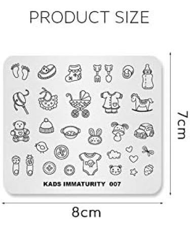 Alexnailart IM007 Nail Stamping Plate - Baby Toy Feeding Bottle Design for DIY Nail Art - Buy Online on SooperMarket.com