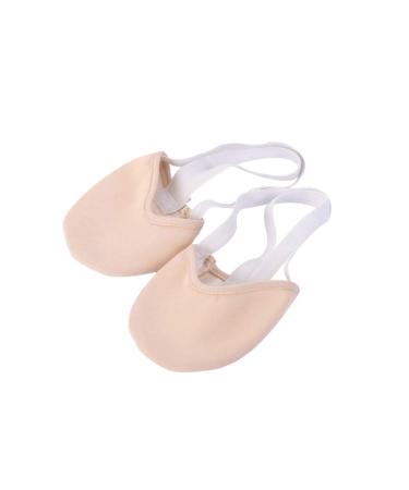 ARTIBETTER Girl Socks 1pc Contemporary Ballet Shoe Half Toe Shoe Sole Sock Half Sole Canvas Shoes for Ballet Dancers and Rhythmic Gymnastic Competition Size M (Skin Color) Womens Socks Skin Color Medium
