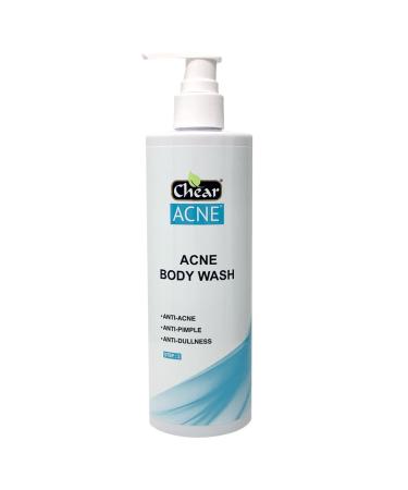 Chear Acne Body Wash 400ml - with Salicylic Acid Lactic Acid Witch Hazel Blemish Spot Treatments Scar Removal Pimple for Adults and Teens Bumpy Skin Gentle Shower Gel