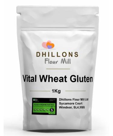 Vital Wheat Gluten 1kg from Dhillons Flour Mill | Add rise stretch and elasticity to your Keto baking doughs | Keto friendly low carb | 1000 Grams