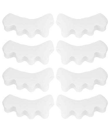 ZLXHDL 2 Pcs Toe Separator Comfortable Bunion Corrector For Women & Men Easy To Clean Bunion Corrector Toe Dividers.(white)