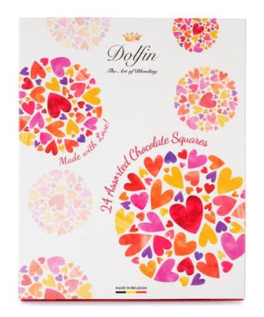 Dolfin 24 chocolate mini bars "Love" - Belgian gourmet chocolate - gift for your loved ones 24 Love