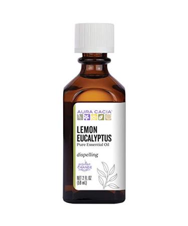 Aura Cacia Pure Lemon Eucalyptus Essential Oil | 2 fl. oz. | Corymbia citriodora Eucalyptus 2 Fl Oz (Pack of 1)