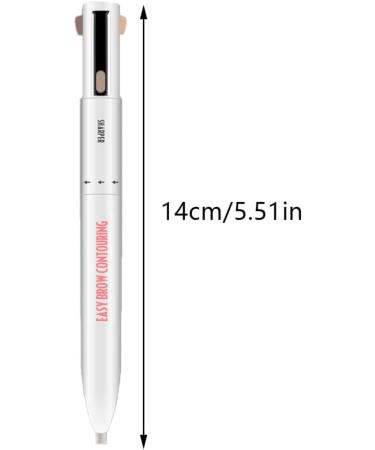 Brow Pen Eyebrow Contour Pen 4 in 1 Long Lasting Rotate Defining Highlighting Brow Pencil Black Brown - Buy Online on SooperMarket.com