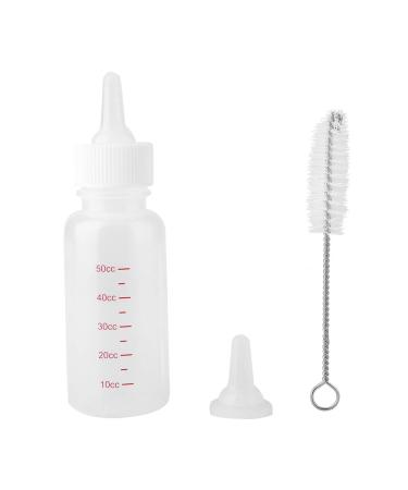Cat Nursing Bottle 50ml Newborn Animal Nursing Care Set Milk Feeding Bottle with Replacement Nipples for Pet Supply Dog Cat KittenFeeders
