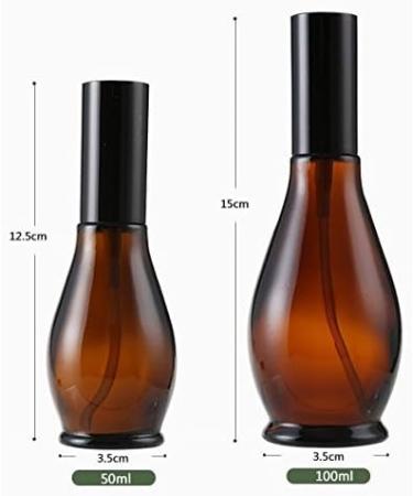 Vasana Amber Glass Spray Bottles - 50ml Fine Mist with Anti-Dust Cap | Ideal for Cosmetics Aromatherapy Essential Oils | Set of 3 - Buy Online on SooperMarket.com