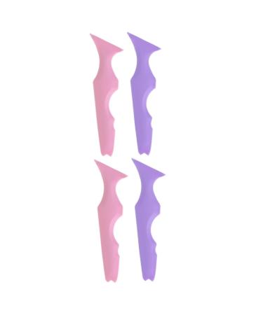 4 Pcs Silicone Beauty Ruler Mascara Drawing Shadow Guide Template Silicone Eyeliner Aid Silicone Mascara Applicator Makeup Supplies Makeup Supply Silicone Eyebrow Aid